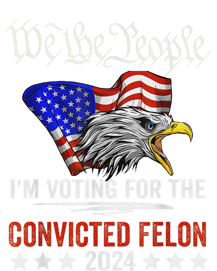 We The People Voting Convicted Felon Eagle Women's Racerback Cropped Tank