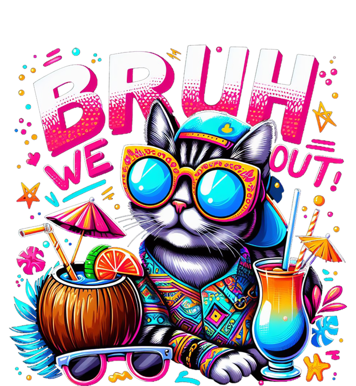 Cute Last Day Of School Year Summer Cat Bruh We Out Great Gift T-Shirt