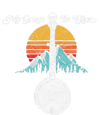 My Grass Is Blue Retro Rocky Mountain Banjo Bluegrass Women's Tri-Blend 3/4-Sleeve Raglan Shirt