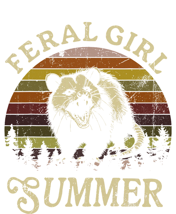 Feral Girl Summer Sarcastic Angry Opossum Metallic Star Ornament