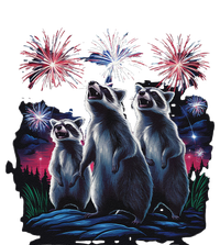 4th Of July Raccoons Watching Fireworks Howling Funny T-Shirt