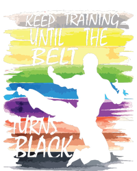 Keep Training Until The Belt Turns Black Karate Boy V-Neck T-Shirt