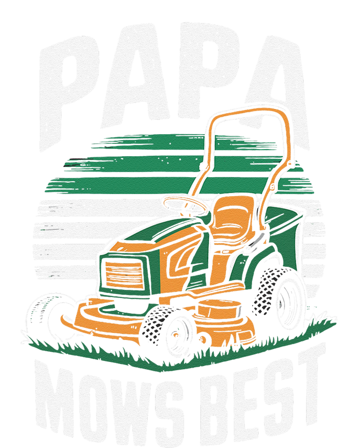 Papa Mows Best Lawn Care Papa Humor Ladies Long Sleeve Shirt