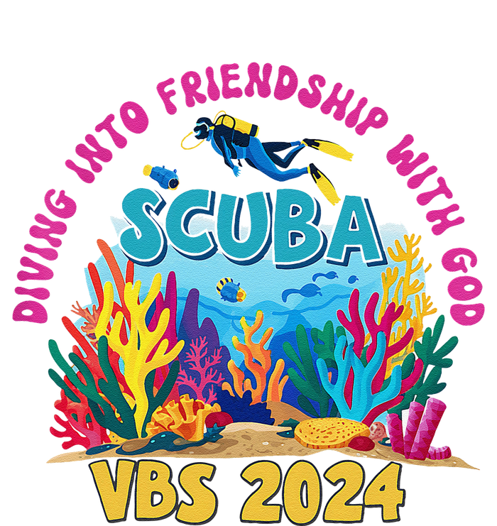 Diving Into Friendship With God Beach Scuba Vbs 2024 Tall T-Shirt