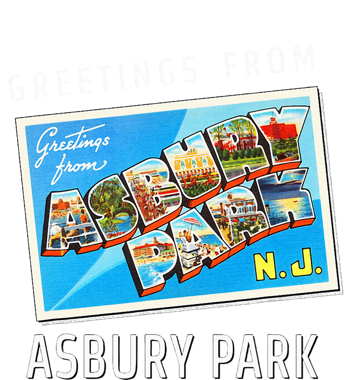 Asbury Park New Jersey Nj Travel Souvenir Gift Postcard Ladies Long Sleeve Shirt