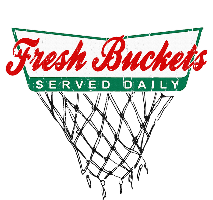 Basketball Player Fresh Buckets Served Daily Bball Cooling Performance Crew T-Shirt