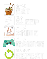 Eat Sleep Anime Gaming Repeat Kawaii Otaku Anime Manga Womens CVC Long Sleeve Shirt