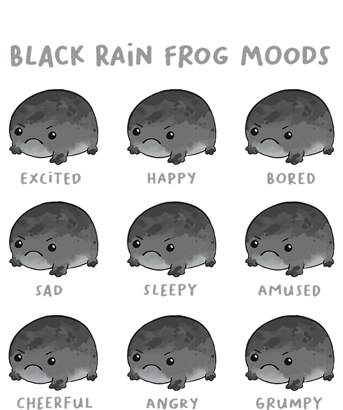 Black Rain Frog Moods Grumpy Black Desert Rain Frog Zip Tote Bag