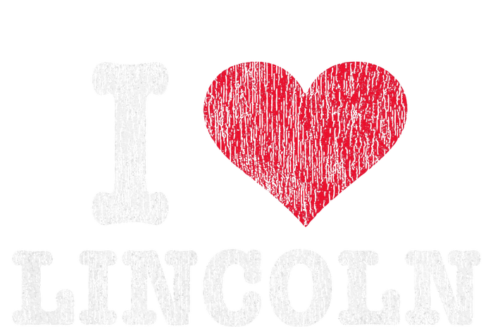 Distressed Retro I Love Lincoln Souvenir Premium Hoodie