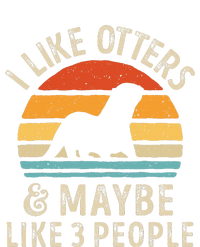 I Like Otters And Maybe 3 People Otter Lover Retro Vintage Wool Snapback Cap