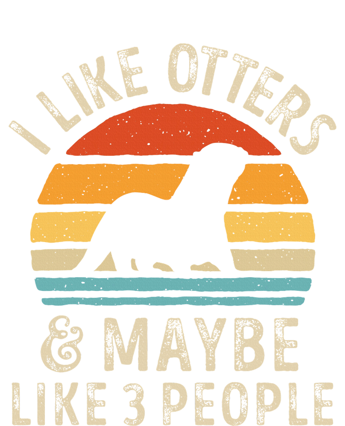 I Like Otters And Maybe 3 People Otter Lover Retro Vintage Wool Snapback Cap