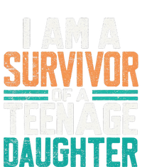 Teenage Daughter Survivor Funny Quote Fathers Day Vintage Tie Dye Hoodie