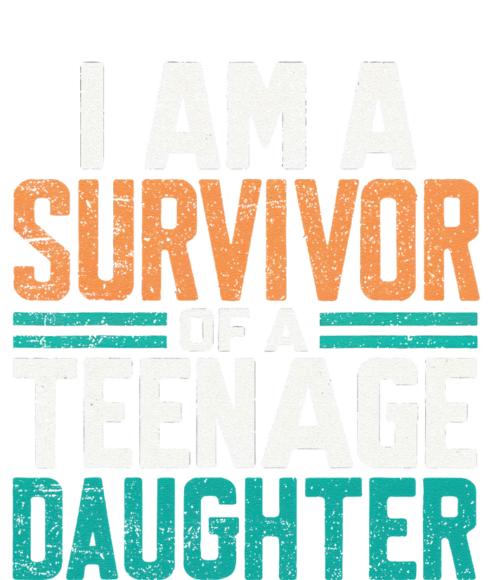 Teenage Daughter Survivor Funny Quote Fathers Day Vintage Tie Dye Hoodie