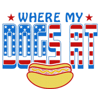 Where My Dogs At Funny 4th Of July Design T-Shirt