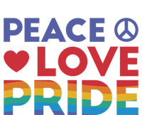 Peace Love Pride Rainbow Heart Retro Style Lgbt Pride Great Gift T-Shirt