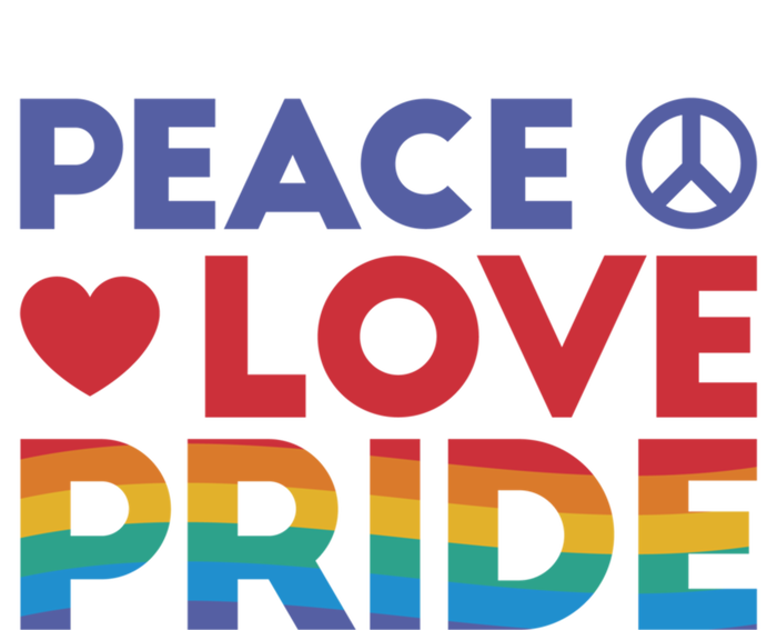 Peace Love Pride Rainbow Heart Retro Style Lgbt Pride Great Gift T-Shirt