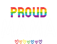 Proud Mama Lgbtq Pride Month Rainbow Heart Cute Lgbt Mom Gift Women's Flannel Pajama Set