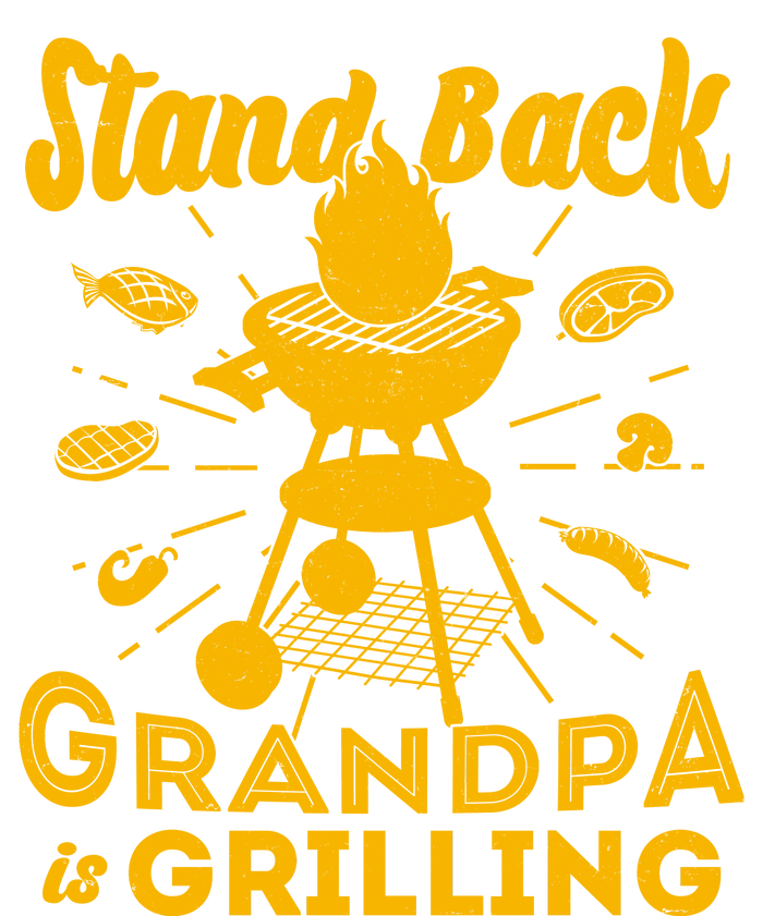 Stand Back Grandpa Is Grilling Grommeted Golf Towel