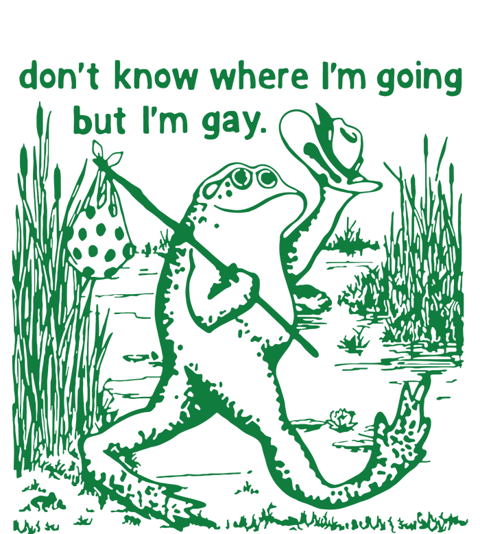 I Dont Know Where Im Going But Im Gay Frog Lgbt Pride T-Shirt