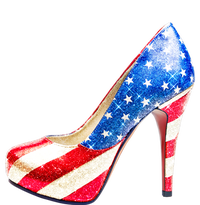 Cute Sparkly Patriotic American Usa Flag Heels Shoes Hoodie