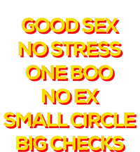 Good Sex No Stress One Boo No Ex Small Circle Big Checks T-Shirt