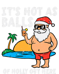 Santa Beach Hot As Balls Of Holly Funny Christmas In July T-Shirt