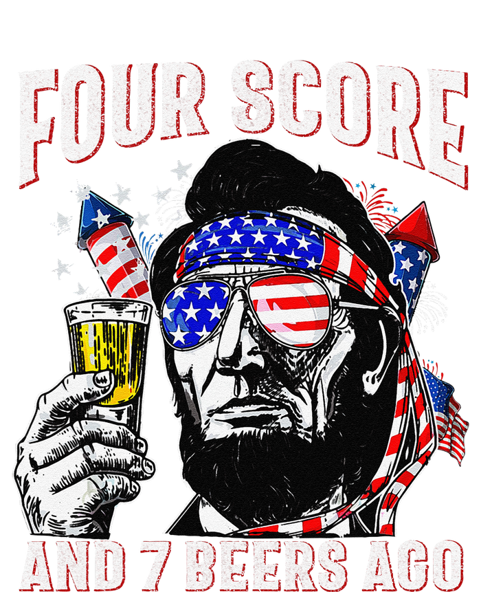 4th Of July Drinking Beer Patriot Four Score And 7 Beers Ago Gift Tank Top