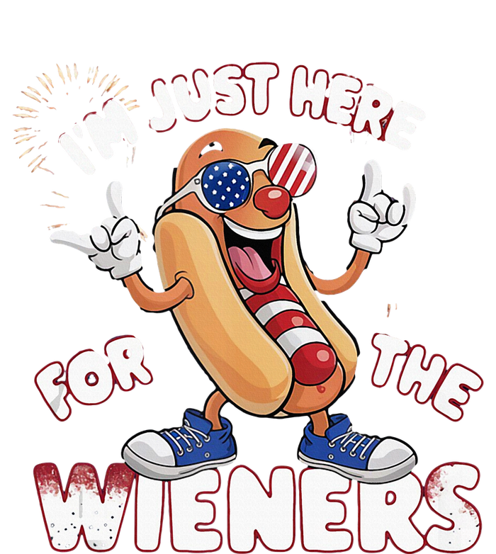 IM Just Here For The Weiners 4th Of July Patriotic Womens CVC Long Sleeve Shirt