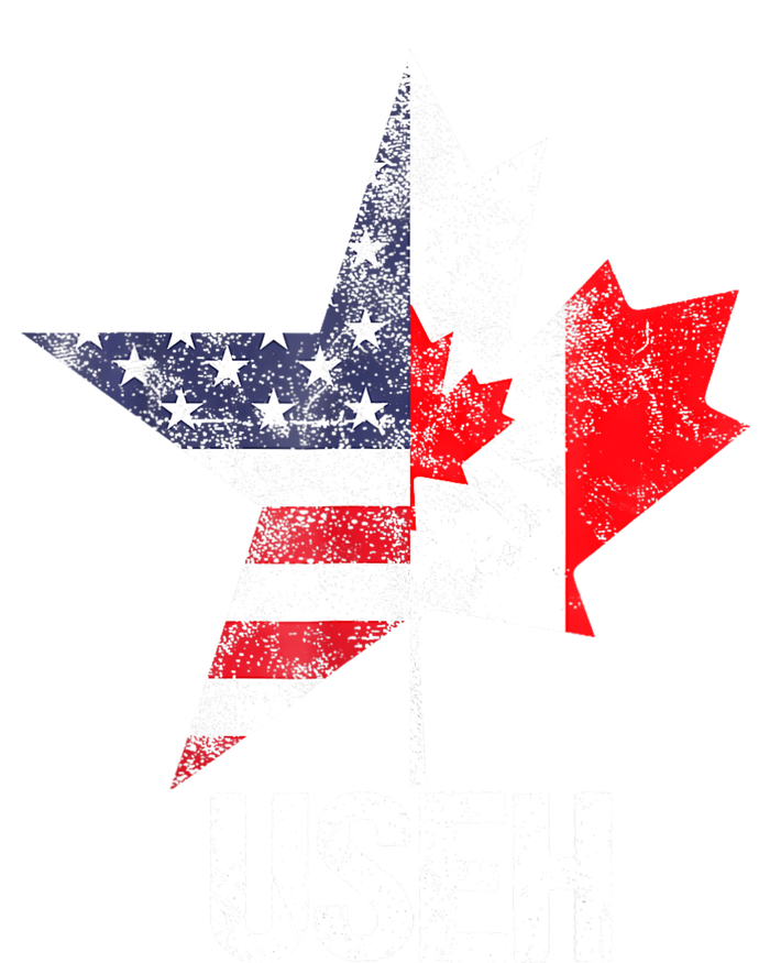 Half Canadian American Useh Canada Usa Flag United States Flexfit Unipanel Trucker Cap