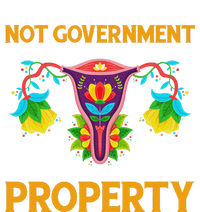 Not Government Property Funny Uterus Floral Feminism Humor High Crown Mesh Back Trucker Hat