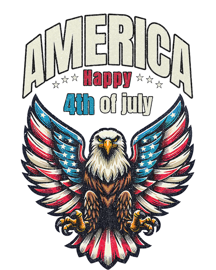 America Happy 4th Of July Patriotic Eagle T-Shirt