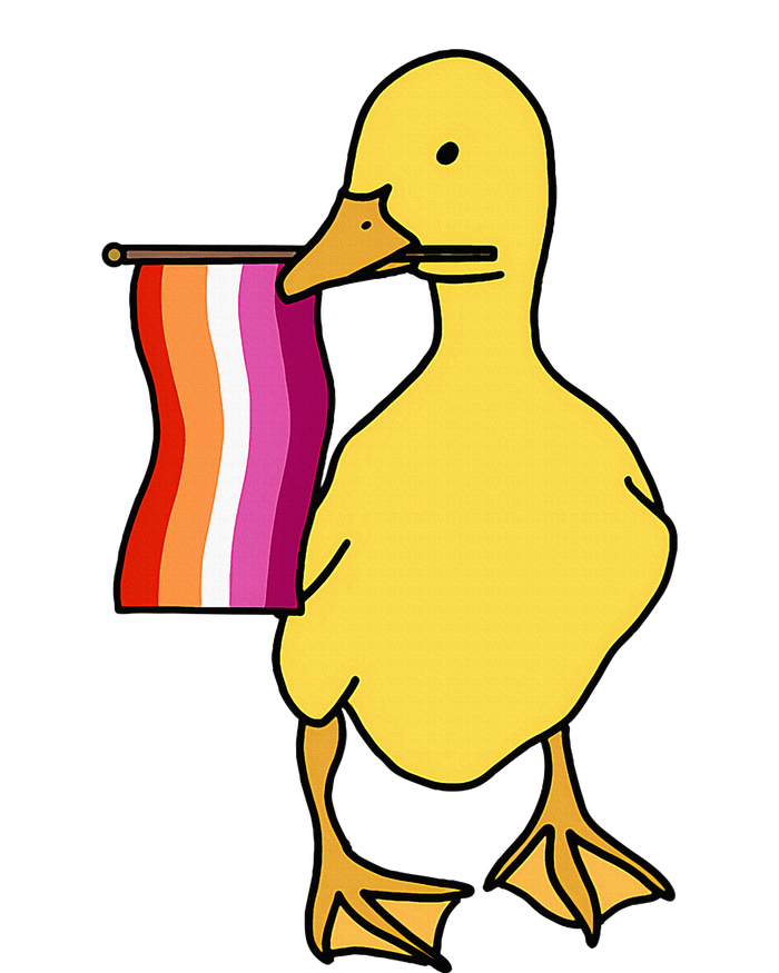 Lesbian Pride Duck Funny Lgbt Pride Cooling Performance Crew T-Shirt