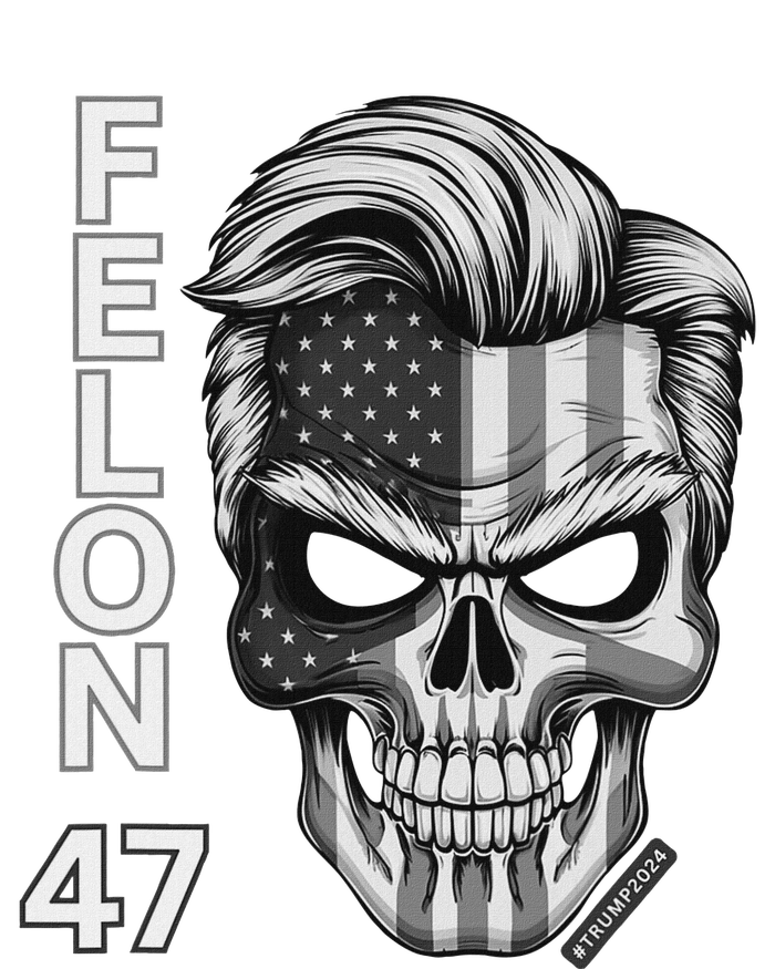 Felon 47 Trump 2024 Skull Convicted 34 Landslide Valucap Bio-Washed Visor