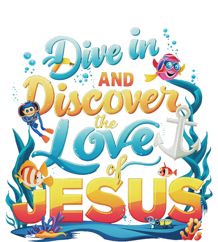 Dive In And Discover The Love Of Jesus Scuba Diving Vbs 2024 7-Panel Snapback Hat