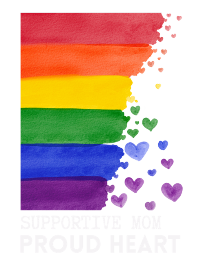 Supportive Mom Proud Heart Mom Pride Lgbt Cute Gift T-Shirt