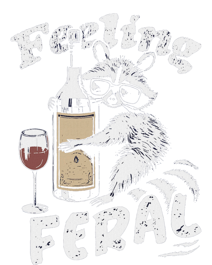 Feeling Feral Opossum Raccoon And Wine Feral Girl Summer T-Shirt