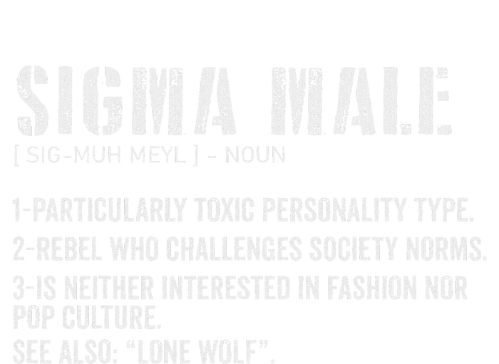 Sigma Male Definition Funny Dictionary For Kids Sweatshirt