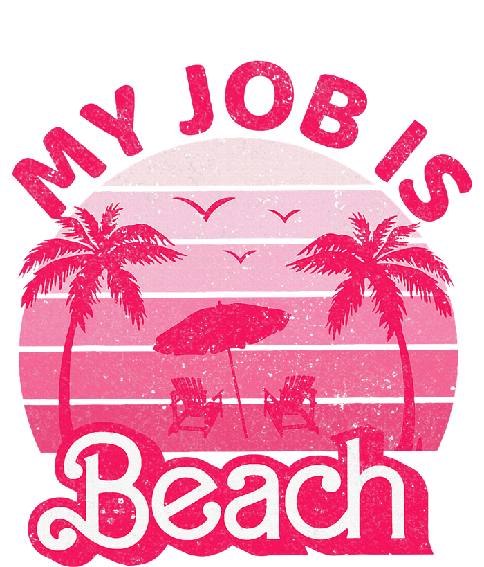 My Job Is Beach Retro Vintage Funny Gift Beach Jobs T-Shirt