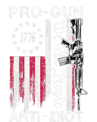 Pro Gun Anti Idiot Vintage Usa Flag 2nd Amendment Performance Long Sleeve Polo