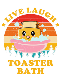 Live Laugh Toaster Bath Funny Saying Vintage Women's Long Sleeve Flannel Pajama Set 