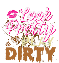 Look Pretty Play Dirty Mud Run Outfit For Mud Run Team Women's Knotted Racerback Tank