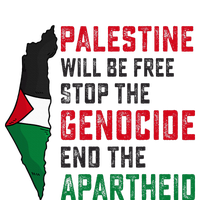 Palestine Will Be Free Stop The Genocide End The Apartheid USA-Made Doggie Bandana