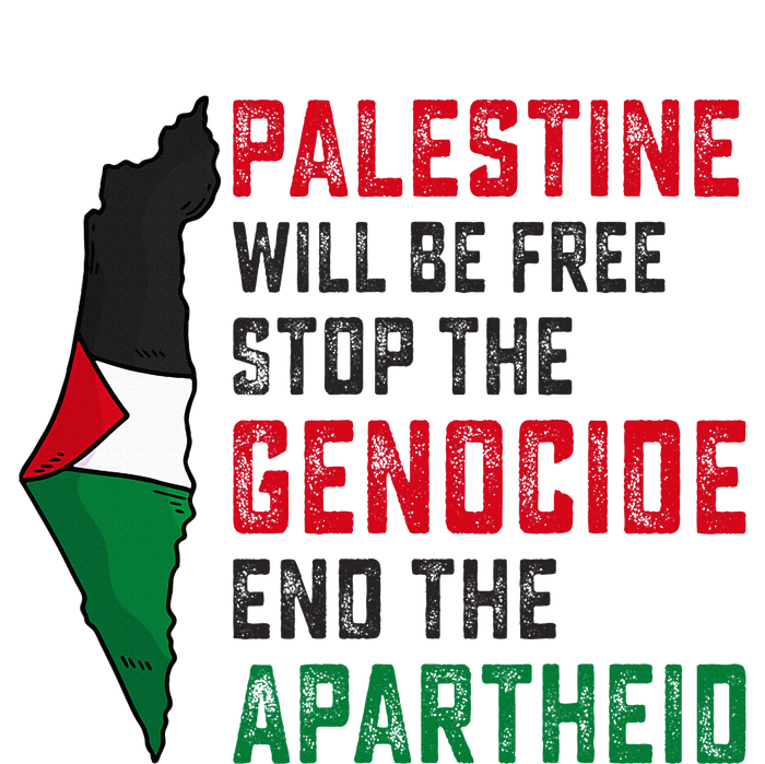 Palestine Will Be Free Stop The Genocide End The Apartheid USA-Made Doggie Bandana