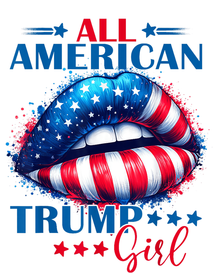 All American Trump Girl Lips American Flag Trump Girl Ladies Essential Tank