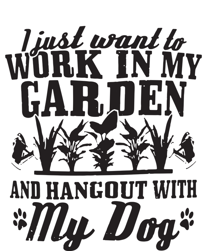 Gardening Work In Garden Hangout With Dog Gardener Gift Premium Pullover Hoodie