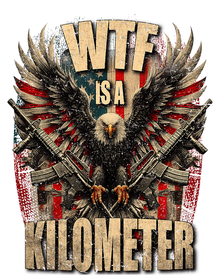 Wtf Is A Kilometer Eagle Badge American Signature Burger Tie-Dye Long Sleeve Shirt