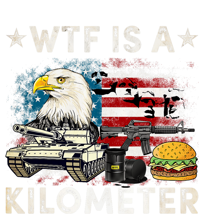 Wtf Is A Kilometer Eagle Badge American Signature Burger Funny 4th Of July Daily Commute Backpack