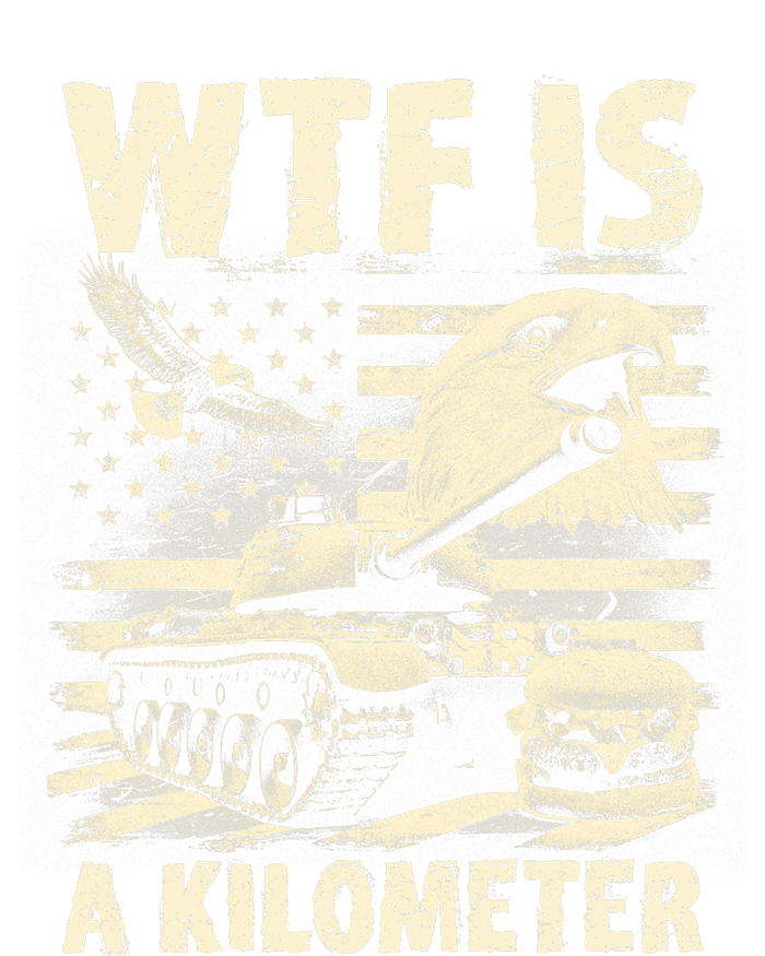 Wtf Is A Kilometer Eagle Badge American Signature Burger Vintage Design T-Shirt