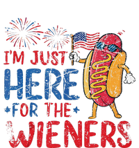 Funny Hot Dog IM Just Here For The Wieners 4th Of July Gift T-Shirt