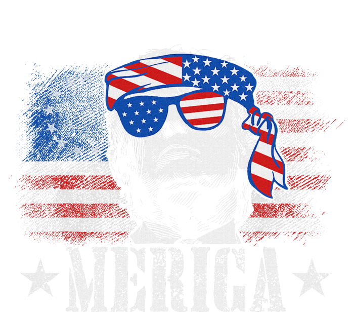 Funny Merica Trump 4th Of July Us American Flag Women T-Shirt